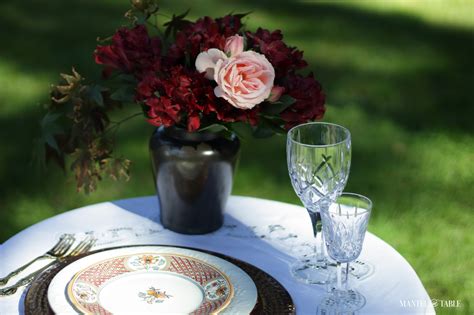 An Elegant Fall Picnic In The Park ~ Mantel And Table