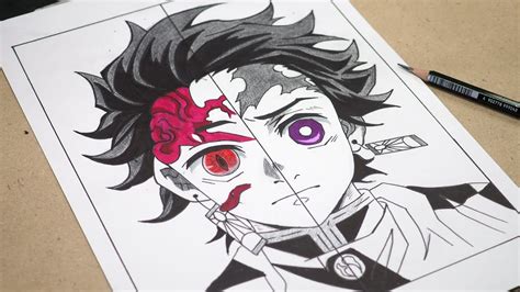 Tanjiro Kamado Drawing Demon Slayer Kimetsu No Yaiba My Brilliant