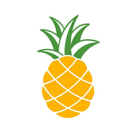 Pineapple Silhouette Business Company Brand Logo Clipart Simple Flat