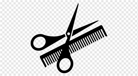 Silhouette Of Scissor And Comb Illustration Comb Scissors Hairdresser