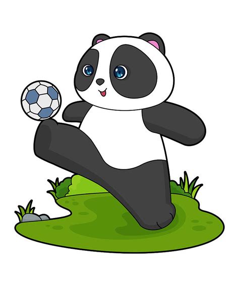 Panda Soccer Player Soccer Painting By Markus Schnabel Fine Art America