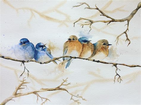 Water Color Paintings Of Birds Paint Colors