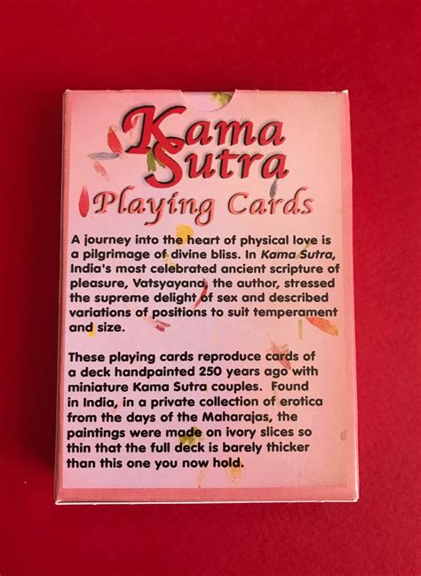 Kama Sutra Playing Cards Deck Great For Art Projects Crafts Etsy