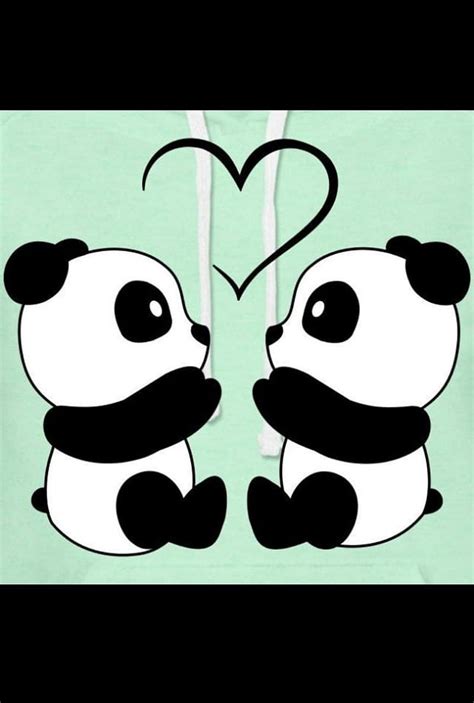 Cartoon Pandas In Love