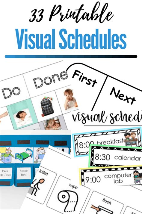 33 Printable Visualpicture Schedules For Homedaily Routines Visual