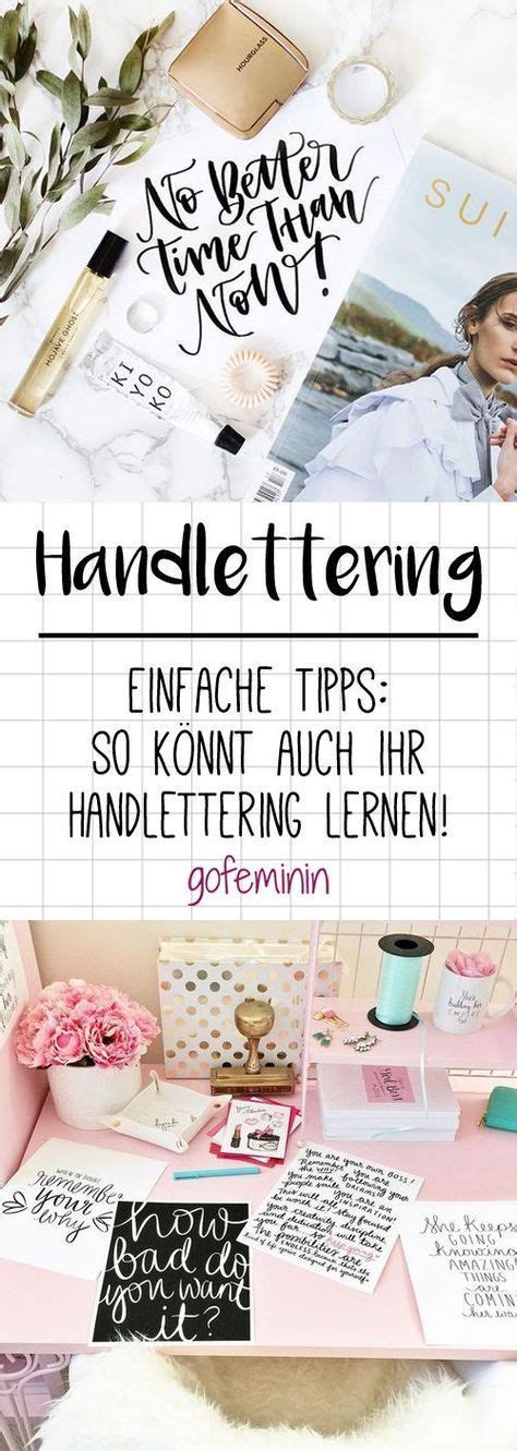 Kreatives schreiben im rahmen einer schreibtherapie macht sich zum ziel, sich mit dem eigenen ich auseinanderzusetzen und kann unter professioneller anleitung auch als mittel. DIY-Trend Handlettering: So lernt ihr wunderschön zu schreiben | Handlettering, Kalligrafie für ...