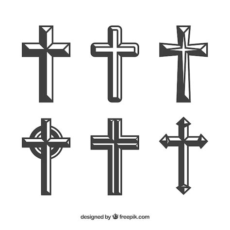 Free Vector Silhouette Christian Cross Collection