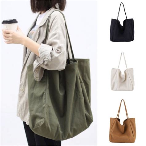 💌🍒 2020 Korean Style Tote Bag Canvas Bag Shoulder Bag Cotton Fabric Bag