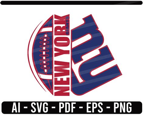 New York Giants Ball Svg Nfl Sports Logo Football Cut File For Etsy