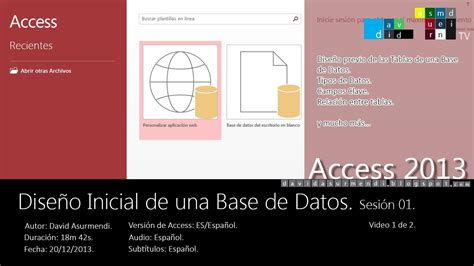 Ej., facebook, twitter, etc.) para almacenar datos. Curso Access 2013. Diseño Inicial de una Base de Datos ...