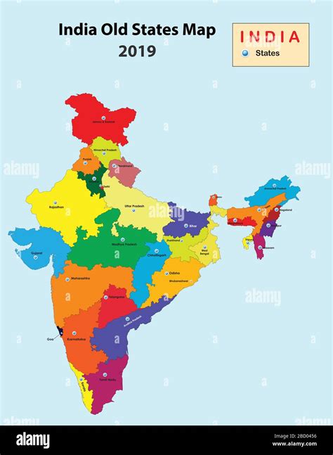 New India Map Of All New State With Founding Date 2020 Images