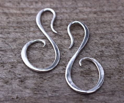 Sterling Silver Swan Ear Gauges Gauged Earrings 14 Gauge