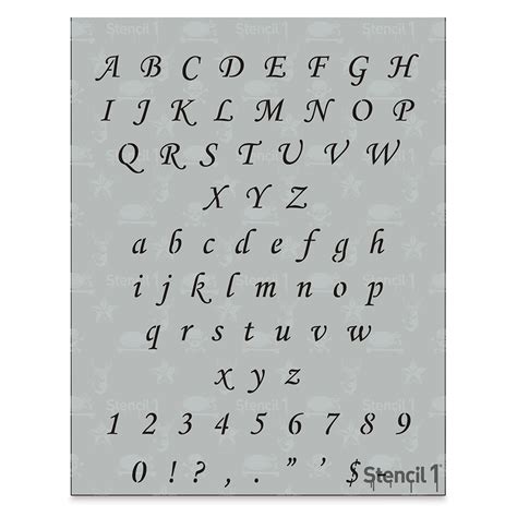 Stencil1 Font Stencil Corsiva 12 Letters Blick Art Materials