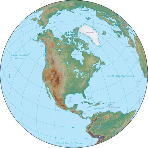Map Globe North America Share Map