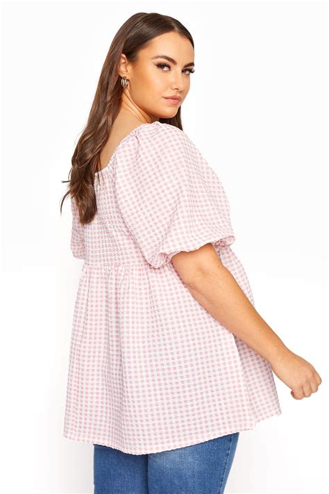 Limited Collection Pink Gingham Milkmaid Top Yours Clothing