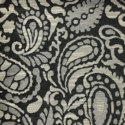 Sydney Modern Paisley Pattern Chenille Upholstery Fabric