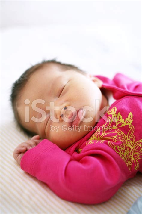 Baby Girl Sleeping On Back Stock Photo Royalty Free Freeimages