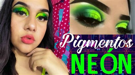 Makeup Con Pigmentos Neon Youtube
