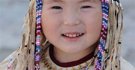 Native Smile From A Sakha Yakut Child In Traditional Dress Sakha