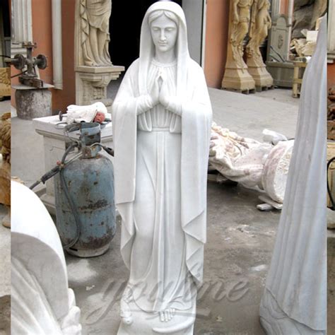 Marble Religious Blessed Virgin Mary Statues For Church Church Altars