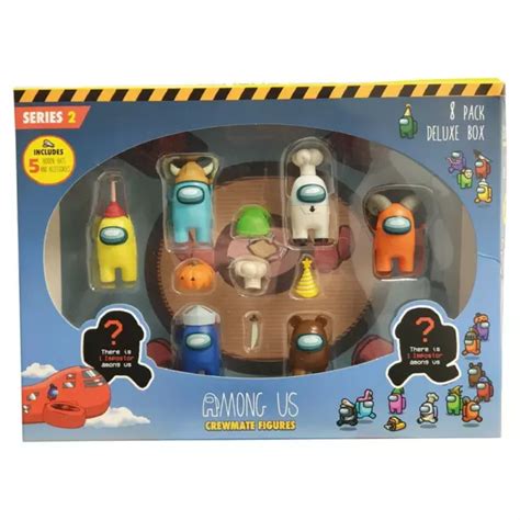 Among Us Series 2 Crewmate Figures 5 Accessories 8 Pack Deluxe New Box