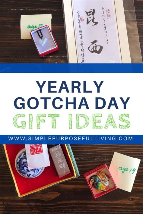 Here are 36 gift ideas for new parents. Yearly Adoption Gotcha Day Gift Ideas | Simple Purposeful ...