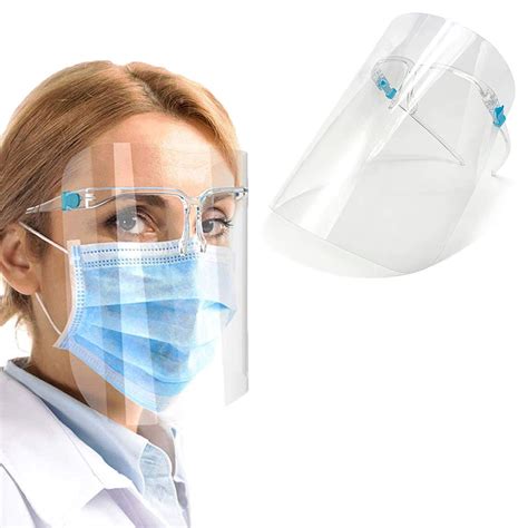 Clear Safety Face Shield Anti Fog Reusable Eye Visor Glasses Style