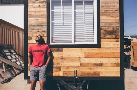 These shipping containers are prefab tiny houses with windows and other features. Man Building a Cheap, DIY 200 Sq. Ft. Tiny Home on Wheels