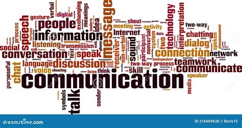 Communication Word Cloud Stock Vector Illustration Of Communicate