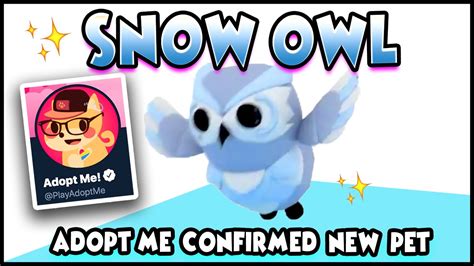 New Snow Owl In Adopt Me Leaked New Adopt Me Pet Leaked Snow Owl