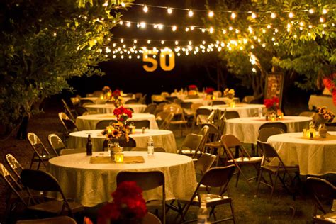 Find creative ways to set your tables apart, from milk bottle table numbers to a birdcage or glass cloche centrepiece. 5 Amazing 50th Wedding Anniversary Party Ideas