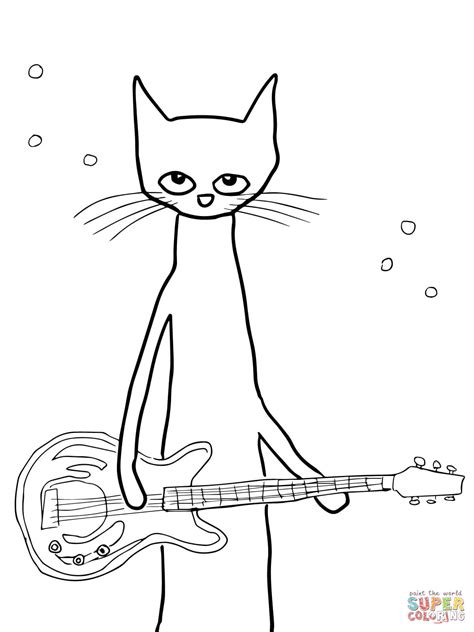 Pete the cat coloring page | The Sun Flower Pages