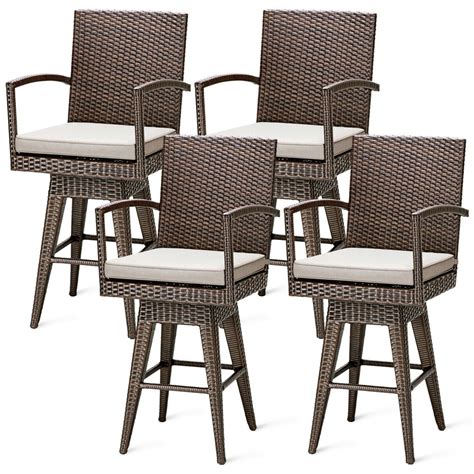 Rattan Outdoor Bar Table And Stools Woven Rattan Bar Stools Vintage