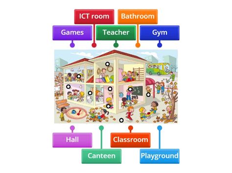 Parts Of The School Labelled Diagram