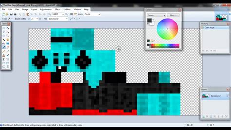 My Minecraft Skin Made In Paintnet Youtube