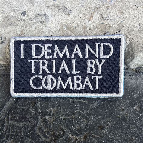 I Demand Trial By Combat Morale Patch From Zombie Tactical Cord