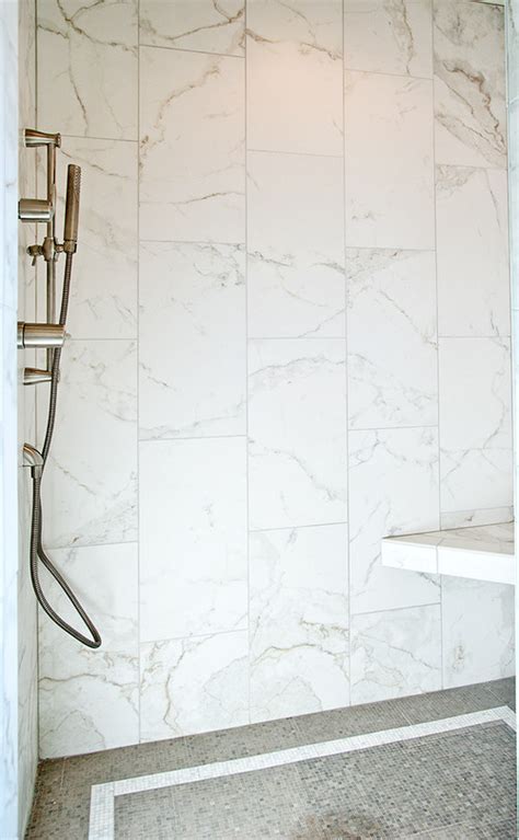 Tile ideas for a timeless bathroom. Is this the Calacatta Tile from Rondine? Is it the same as ...
