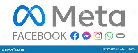 Meta Logo Meta Facebook Rebrand Concept Meta Icon In Blue Color