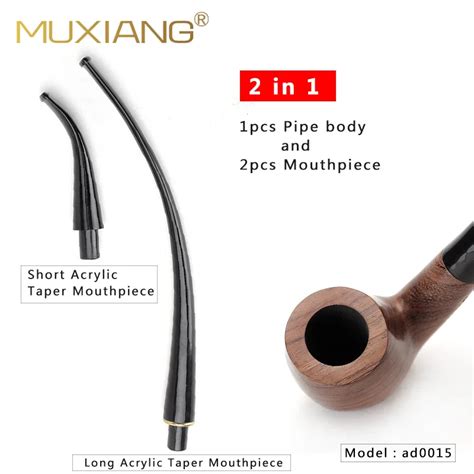 Muxiang 2 In 1 Wooden Rosewood Smoking Churchwarden Pipe High Quality With 9mm Filter 10 Smoking