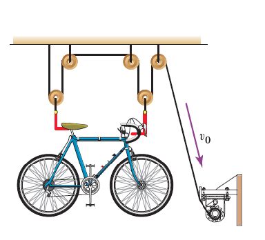 A wide variety of bike lifts for garage options are available to you, such as material, local service location, and design. Solved: The Pulley System Shown Is Used To Store A Bicycle ...