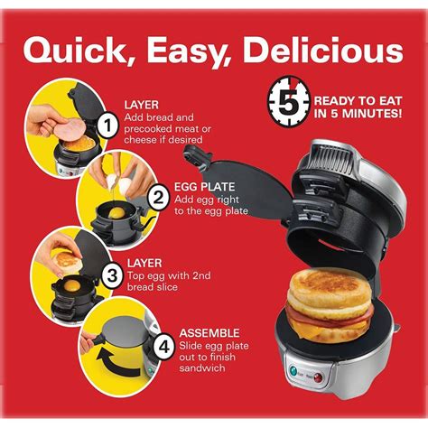 Electric Egg Sandwich Maker Mini Gril Pancake Panini Baking Plates