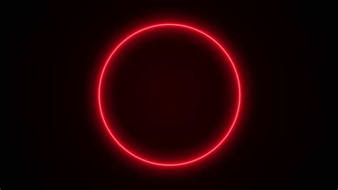 Abstract Neon Circle Loop Red Stock Footage Video 100 Royalty Free