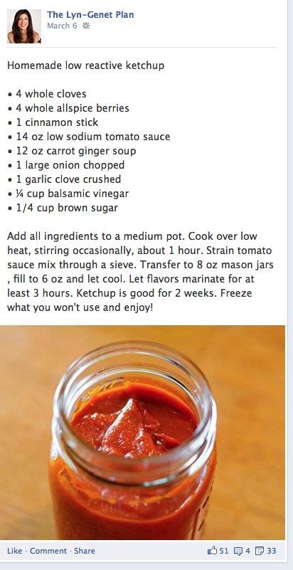 I just watched your video with shally. How to make low reactive ketchup from Lyn Genet's Facebook ...