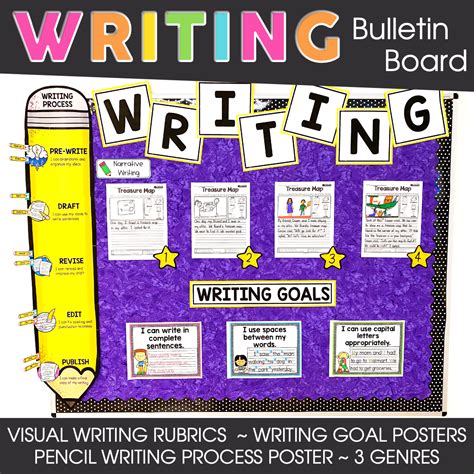 Writing Bulletin Board Writing Process Visual Writing Rubric