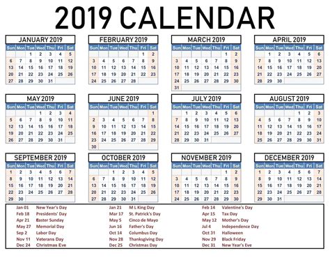 Calendar 2020 With Us Holidays Printable Calendar Free