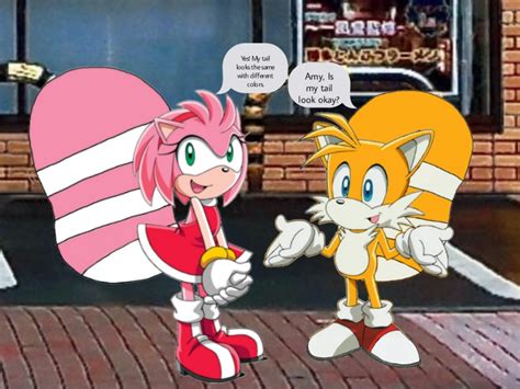 Tails And Amy Having A Different Tail By Nhwood On Deviantart
