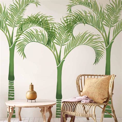 Buy Royal Palm Tree Stencil Tropical Stencil For Painting Walls