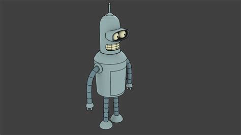 decided to make bender from futurama cg cookie learn blender online tutorials and feedback