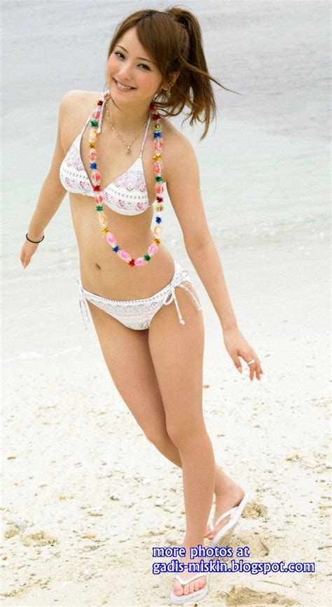 World Fashion Nozomi Sasaki White Sexy Bikini On Beach My Xxx Hot Girl