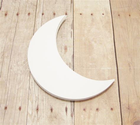 Crescent Moon Cutout White Paper Moons Baby Shower Decor Scrapbooking